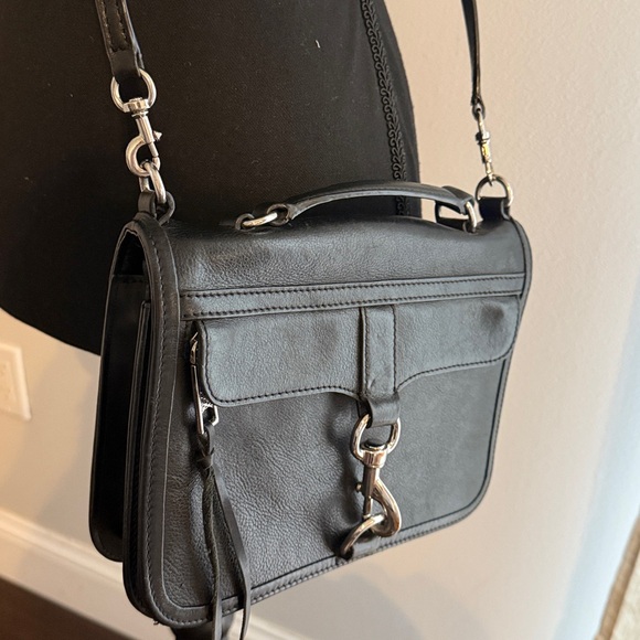 Rebecca Minkoff Black Bowery Leather Crossbody Bag Silver Hardware - Picture 11 of 13
